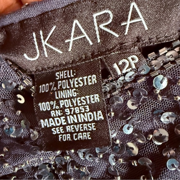 J Kara Beaded Special Occasion Gown Dress SZ 12P - Picture 9 of 10